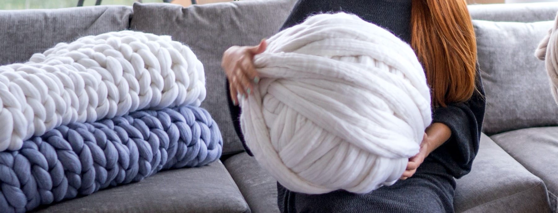 diy chunky knit wool yarn